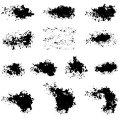 Large set of grunge splatters