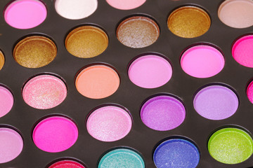 Obraz na płótnie Canvas Set of multicolored eyeshadows