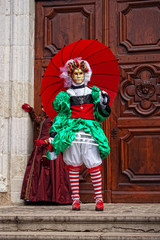 Fototapeta na wymiar Weneckie maski w Annecy