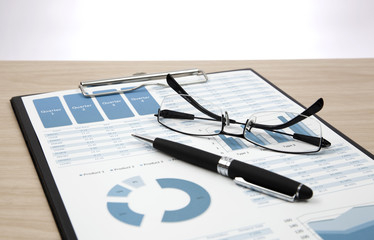 business chart showing financial success