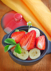 salad from strawberry and banana