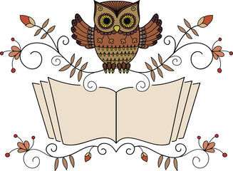 Fototapeta premium Reading owl