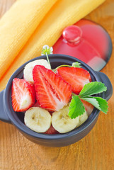 salad from strawberry and banana