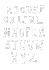 Hand drawn alphabet