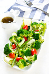 Broccoli with Asparagus and Zucchini salad