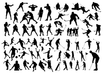 Set of sport silhouettes
