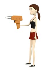 3d render of cartoon character with solder