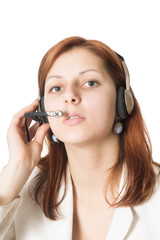 call center operator girl