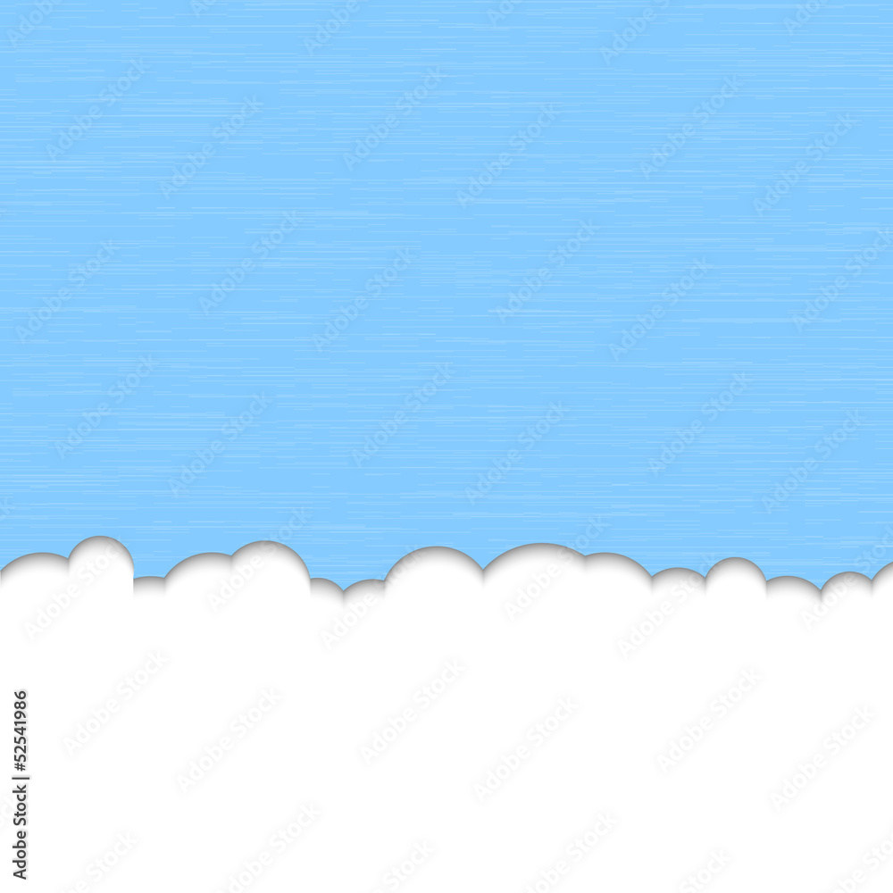 Sticker vector clouds background