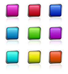 Glossy square buttons