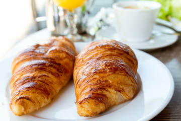 coffee and croissants