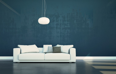 Wohndesign - weisses Sofa