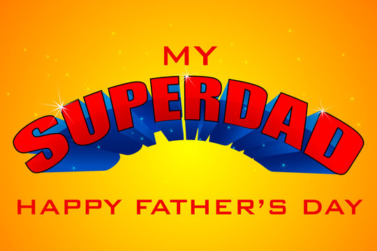 vector illustration of Superdad Father's Day Background