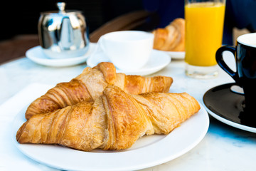 coffee and croissants