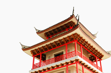 Obraz premium Chinese style tower on white background