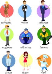 Векторные иллюстрации людей разных профессий