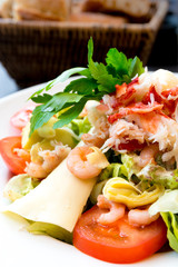 Delicious fresh salad with tomatoes