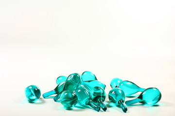 group of blue capsules