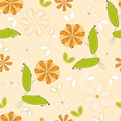 Flower pattern seamless background