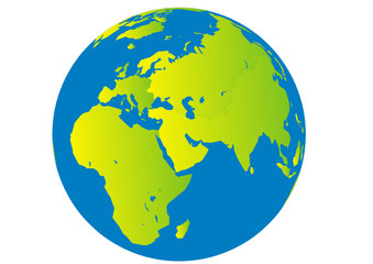 Planet Erde - Afrika mit Mittlerer Osten - obrazy, fototapety, plakaty