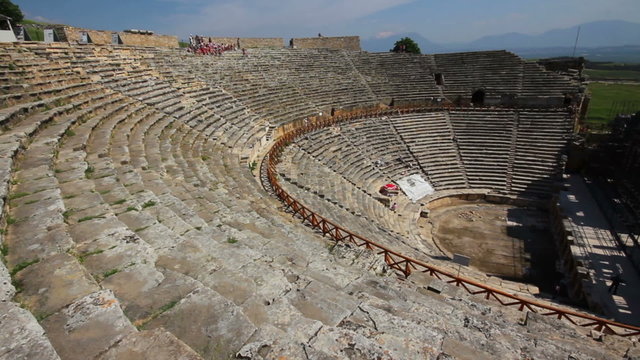 ancient amphitheater in Pamukkale Turkey