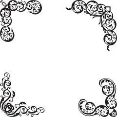 Classic border set isolated on white