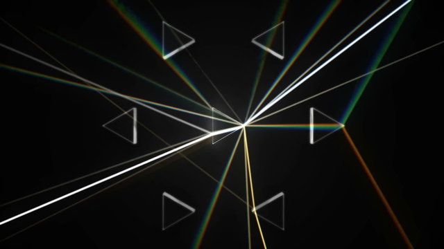 Prisms dispersing white light - HD loop