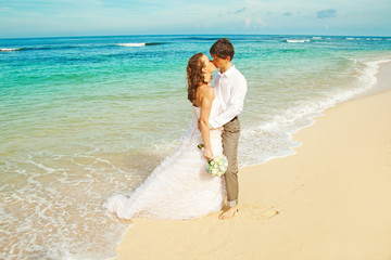 lovely couple near the ocean, bali