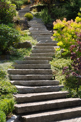 Stone staircase long