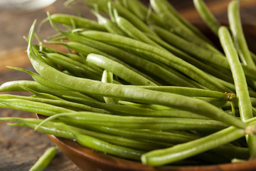 Fresh Organic Raw French Green Beans