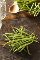 Fresh Organic Raw French Green Beans