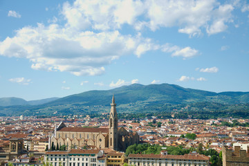 Fototapeta na wymiar spojrzenie w historycznym centrum Florencji