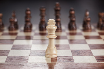chess leadership concept on the chessboard