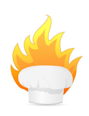 cooking with fire illustration design