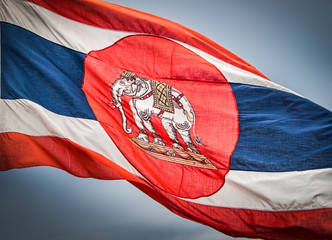 Old flag of Thailand.