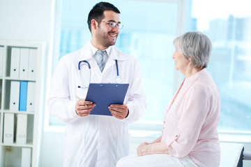 Fototapeta premium Interacting with patient