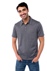 Obraz premium Handsome young man in casual clothes
