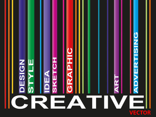 Conceptual graphic vector wordcloud