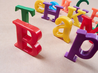Fototapeta premium Plastic alphabet letters