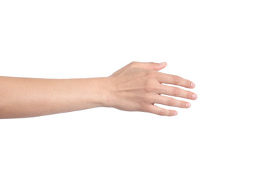 Woman hand ready for handshaking
