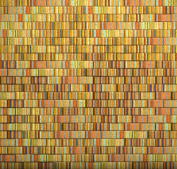 3d mosaic tile brick wall in multiple color stripe