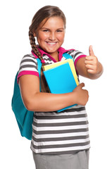 Girl with books