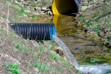 Waste water pipe polluting environment