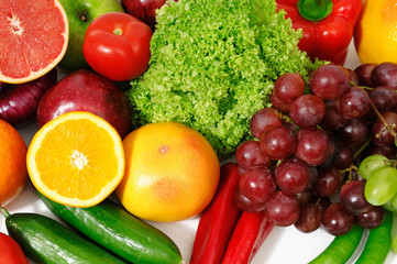 fruits and vegetables background