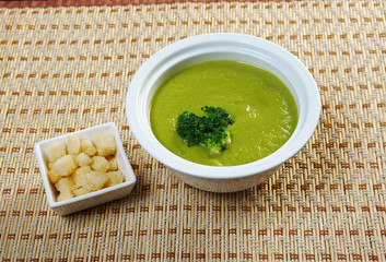 Creamy soup with broccoli