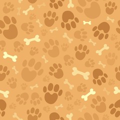 Dog theme seamless background 1 - 52567711