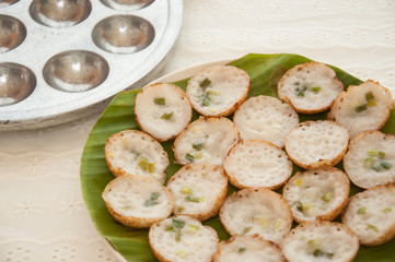 Coconut pudding is a kind of Thai sweetmeat.