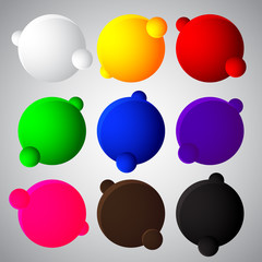 vector colorful bubble balls web button
