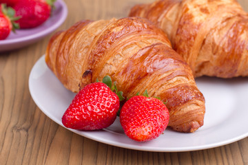 Croissants on a plate
