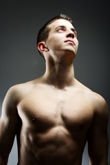 Fototapeta premium Young sexy muscular man posing